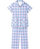 【ツモリチサト スリープ/tsumori chisato SLEEP】のツモリチサト パジャマ 4分袖 9分丈 綿混(本体) ローン素材 レディース UDT155 /ワコール サックス|ID: prp329100004481445 ipo3291000000033002753