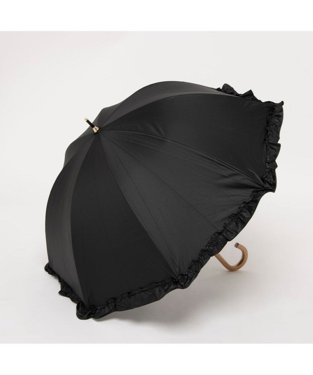 【アンビリオン/UNBILLION】のカシュネ cachenez / 【晴雨兼用】【日傘】 UV カット率99%以上 PUビッグフリルショートパラソル インテリア・キッズ・メンズ・レディースファッション・服の通販 founy(ファニー) 　ファッション　Fashion　レディースファッション　WOMEN　傘 / レイングッズ　Umbrellas/Rainwear　アクセサリー　Accessories　傘　Umbrella　スカーフ　Scarf　ハンド　Hand　フリル　Frills　帽子　Hat　日傘　Parasol　モチーフ　Motif　再入荷　Restock/Back In Stock/Re Arrival　ブラック|ID: prp329100004481455 ipo3291000000031833430