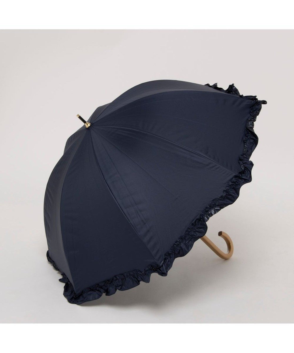 【アンビリオン/UNBILLION】のカシュネ cachenez / 【晴雨兼用】【日傘】 UV カット率99%以上 PUビッグフリルショートパラソル インテリア・キッズ・メンズ・レディースファッション・服の通販 founy(ファニー) 　ファッション　Fashion　レディースファッション　WOMEN　傘 / レイングッズ　Umbrellas/Rainwear　アクセサリー　Accessories　傘　Umbrella　スカーフ　Scarf　ハンド　Hand　フリル　Frills　帽子　Hat　日傘　Parasol　モチーフ　Motif　再入荷　Restock/Back In Stock/Re Arrival　ネイビー|ID: prp329100004481455 ipo3291000000031833434