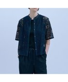 【ジェイ プレス/J.PRESS】の【洗える】モザイクレース ハーフスリーブ ブラウス ネイビー系|ID: prp329100004481487 ipo3291000000032162189