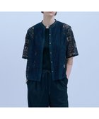 【ジェイ プレス/J.PRESS】の【洗える】モザイクレース ハーフスリーブ ブラウス ネイビー系|ID: prp329100004481487 ipo3291000000032635955