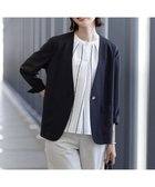 【ジェイ プレス/J.PRESS】の【洗える】ストレッチ ノーカラー ジャケット ブラック系|ID: prp329100004481488 ipo3291000000032662639