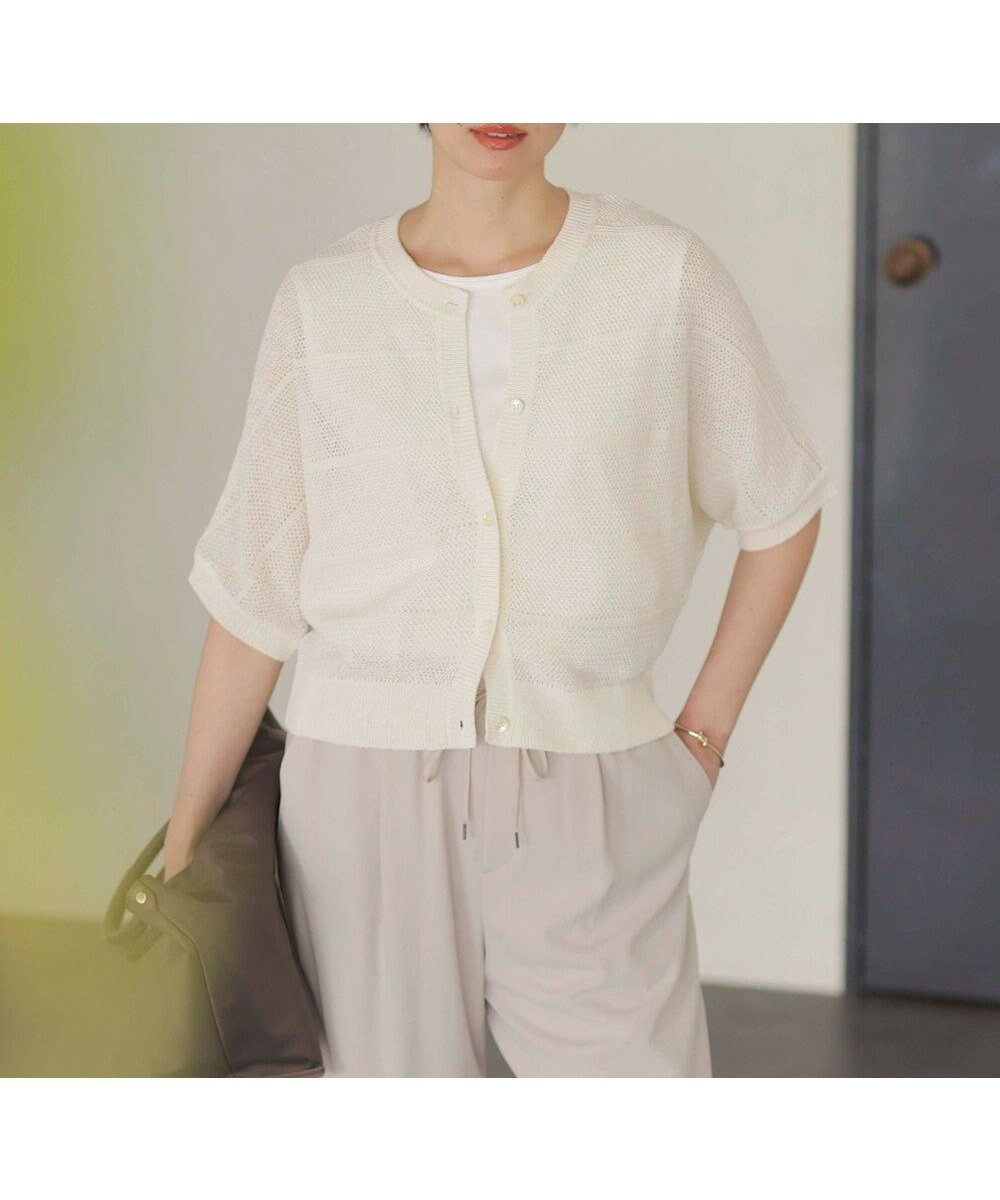 【ジェイ プレス/J.PRESS】の【洗える】PATTERN MESH ドルマンスリーブ カーディガン 人気、トレンドファッション・服の通販 founy(ファニー) 　ファッション　Fashion　レディースファッション　Fashion for Women　トップス・カットソー　Cut & Sew Tops　カーディガン・羽織り　Layered Style Cardigans　インナー　Innerwear　カーディガン　Cardigan, Knitwear　コンパクト　Compact, Small Size　スリーブ　Sleeve, Long Sleeve / Short Sleeve　タンク　Tank Top, Sleeveless Top　トレンド　Trend, Trending Now　ノースリーブ　Sleeveless, No-Sleeve　ミックス　Mix, Mixed Style　メッシュ　Mesh, Net Fabric　ロング　Long, Long-Length　エレガント 上品　Elegant　夏　Summer　春　Spring　S/S・春夏　SS, Spring/Summer, Warm Season　洗える　Machine Washable　 other-1|ID: prp329100004481489 ipo3291000000036242882