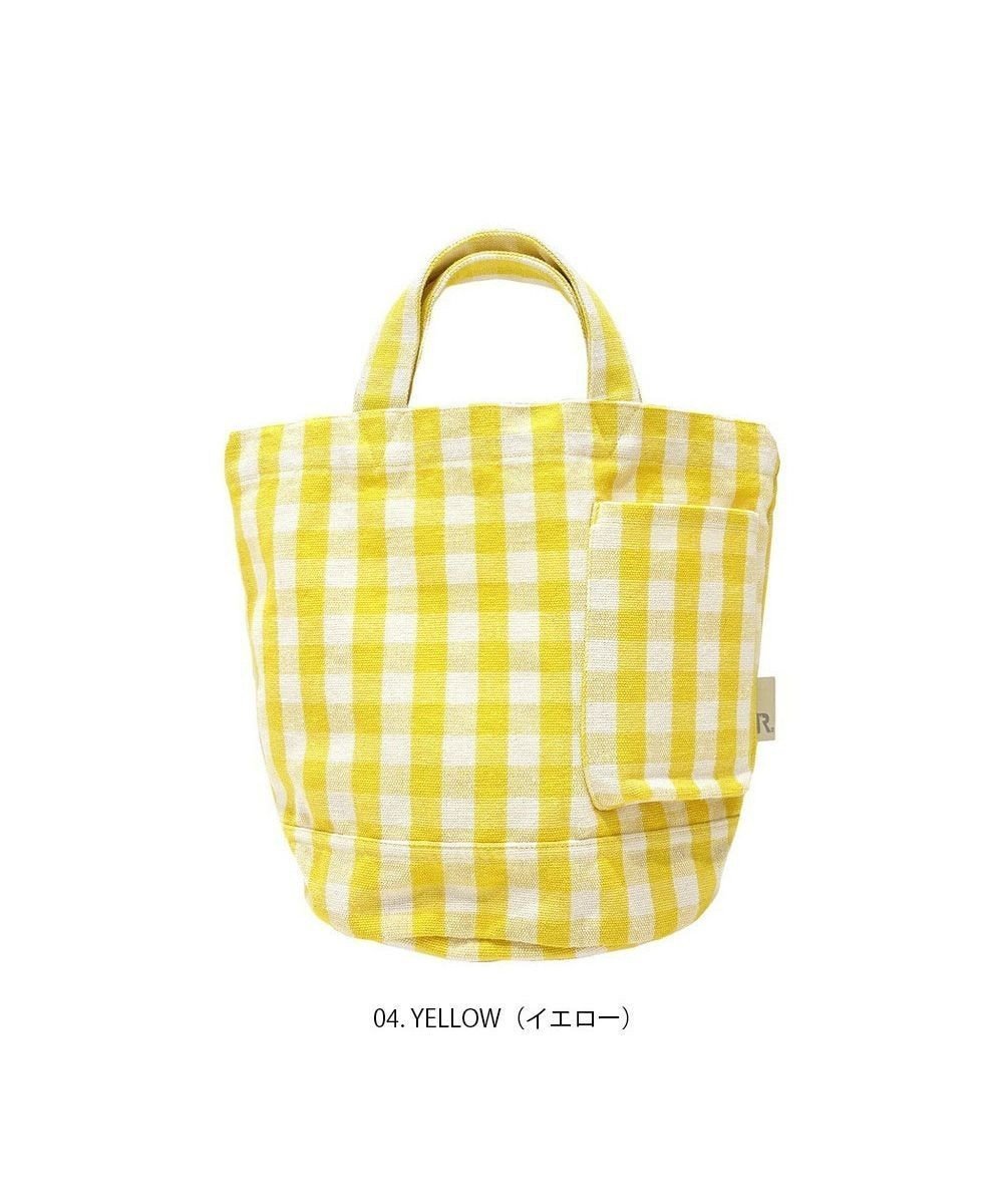 【ルートート/ROOTOTE】の1015【ボトルホルダー付き】SN.デリ.メルシー-D インテリア・キッズ・メンズ・レディースファッション・服の通販 founy(ファニー) 　ファッション　Fashion　レディースファッション　Fashion for Women　バッグ　Bags　カメラ　Camera Accessories　ギンガム　Gingham, Gingham Fabric　シンプル　Simple, Minimal　チェック　Check, Plaid, Tartan　ネップ　Nepp, Slub Yarn　人気　Popular, Best Seller　バケツ　Bucket, Bucket Style　ボックス　Boxy, Box Shape　ポケット　Pocket, Pocket Detail　ポーチ　Pouch, Small Case　リラックス　Relax, Relaxed Fit　おすすめ　Recommended / Our Picks　04:イエロー|ID: prp329100004481514 ipo3291000000032369995