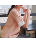 【ティアクラッセ/Tiaclasse】の【洗える】配色カフスニットトップス ピンク×オフホワイト|ID: prp329100004481550 ipo3291000000031593719