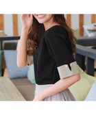 【ティアクラッセ/Tiaclasse】の【洗える】配色カフスニットトップス ブラック×グレージュ|ID: prp329100004481550 ipo3291000000031593723