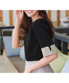 【ティアクラッセ/Tiaclasse】の【洗える】配色カフスニットトップス ブラック×グレージュ|ID: prp329100004481550 ipo3291000000032654609