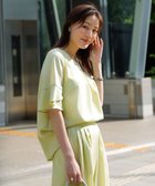 【エニィ スィス/any SiS】の【接触冷感・UVカット・速乾】スムージーポリエステル フレアスリーブ ブラウス 【WEB限定】ライム|ID: prp329100004481560 ipo3291000000032758073
