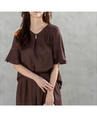 【エニィ スィス/any SiS】の【接触冷感・UVカット・速乾】スムージーポリエステル フレアスリーブ ブラウス 【WEB限定】ブラウン|ID: prp329100004481560 ipo3291000000032758077