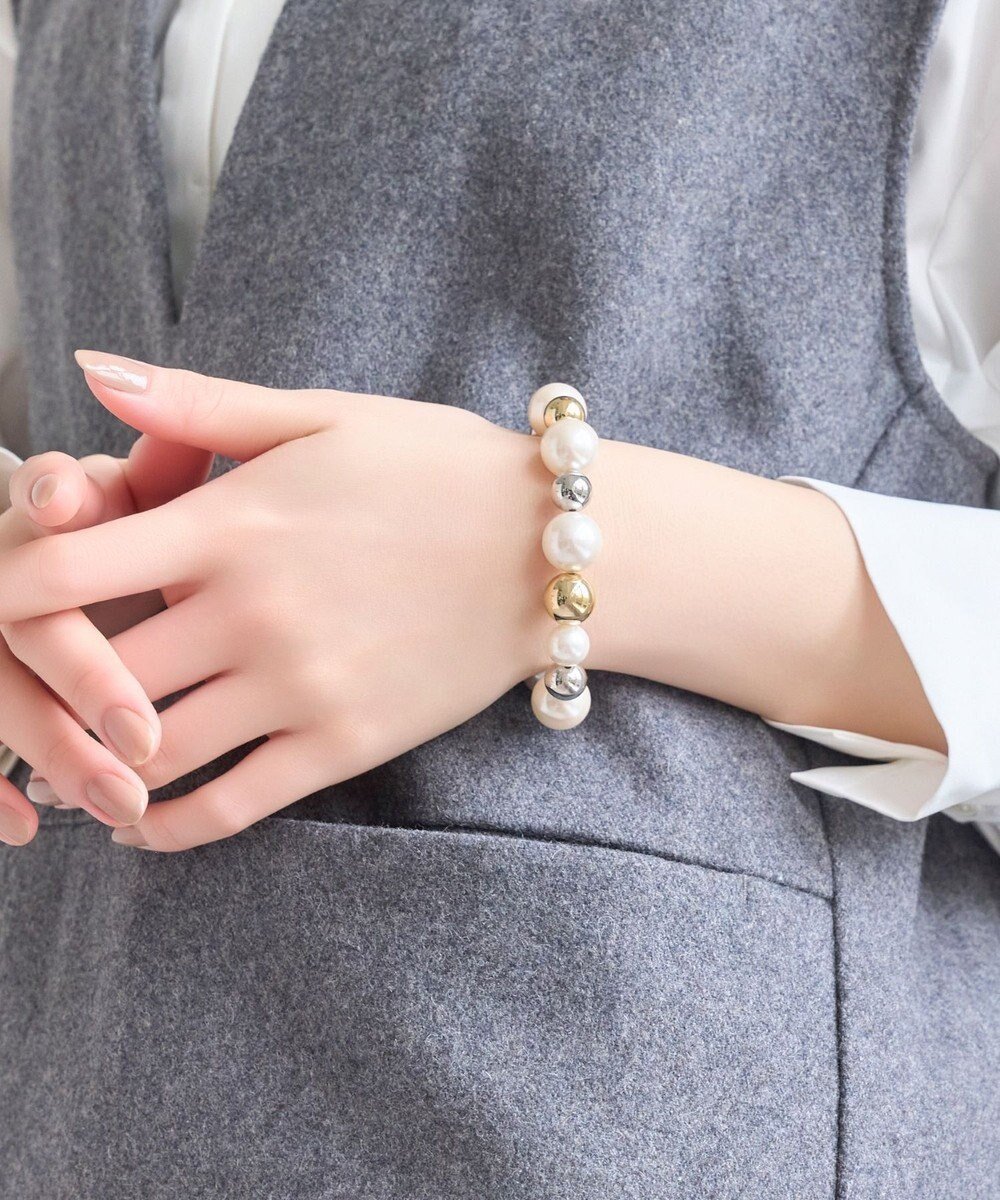 【フィービィー/phoebe】のコンビメタルボールゴムブレスレット 人気、トレンドファッション・服の通販 founy(ファニー) 　ファッション　Fashion　レディースファッション　WOMEN　ジュエリー　Jewelry　ブレスレット　Bracelets　アクセサリー　Accessories　パール　Pearl　ブレスレット　Bracelet　メタル　Metal　 other-1|ID: prp329100004481562 ipo3291000000031833295