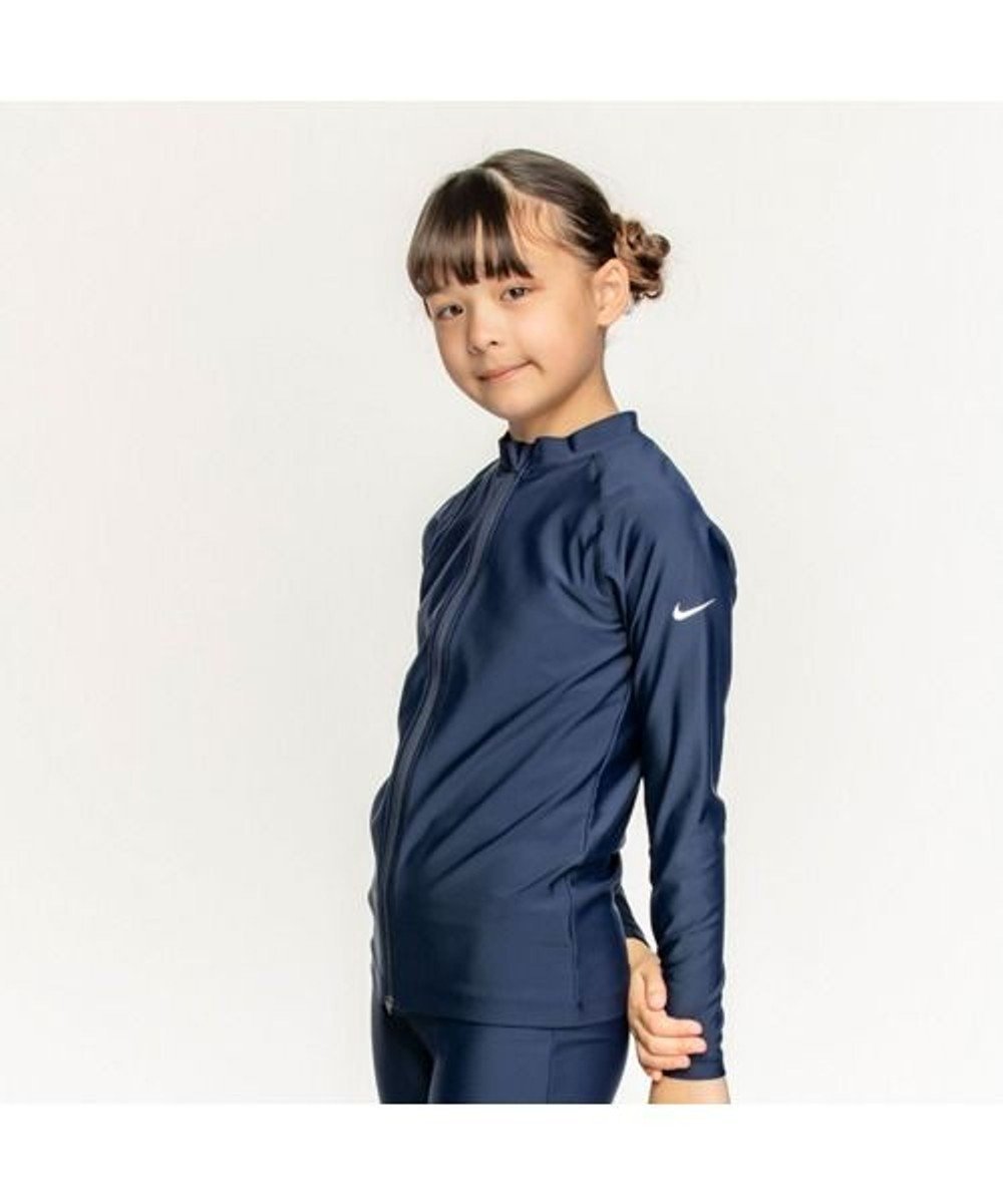 【三愛水着楽園/San-ai Resort】の【NIKE】ナイキ GIRLS ロングスリーブ F/Z UV ハイドロガード インテリア・キッズ・メンズ・レディースファッション・服の通販 founy(ファニー) 　ファッション　Fashion　レディースファッション　Ladies' Fashion Online　水着　Swimwear　水着　Swimwear　おすすめ　Recommend　ジップ　Zip　スリーブ　Sleeve　ロング　Long　夏　Summer　S/S・春夏　Ss・Spring/Summer　水着　Swimsuit　A/W・秋冬　Aw・Autumn/Winter・Fw・Fall-Winter　長袖　Long Sleeve　ネイビー|ID: prp329100004481573 ipo3291000000032176521