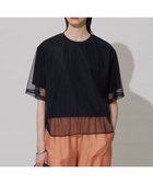 【アイシービー/iCB】の【接触冷感・UVケア・速乾・洗える】 チュールレイヤード カットソー ブラック系|ID: prp329100004481623 ipo3291000000031594096