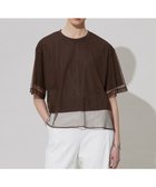 【アイシービー/iCB】の【接触冷感・UVケア・速乾・洗える】 チュールレイヤード カットソー チョコレート系|ID: prp329100004481623 ipo3291000000031594100