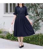 【ティアクラッセ/Tiaclasse】の【洗える】キャンディースリーブ花柄ワンピース ネイビー|ID: prp329100004481933 ipo3291000000031678143