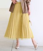 【エニィ スィス/any SiS】の【洗える】チュールレイヤードプリーツ スカート マスタード|ID: prp329100004482026 ipo3291000000035546711