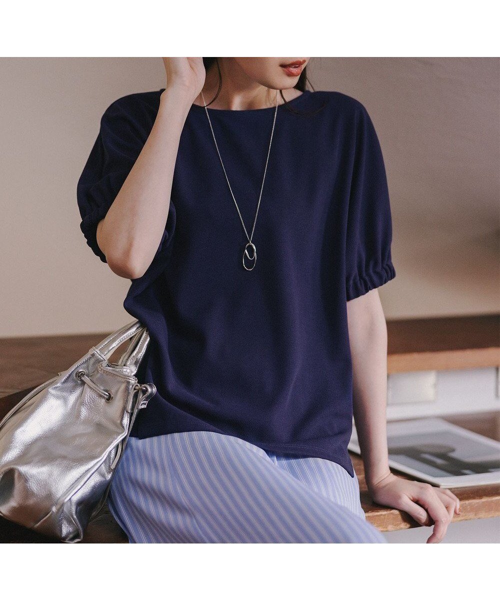 【エニィ スィス/any SiS】の【ネックレス付き】サカリバ プルオーバー インテリア・キッズ・メンズ・レディースファッション・服の通販 founy(ファニー) ファッション Fashion レディースファッション Fashion for Women トップス・カットソー Cut & Sew Tops シャツ・ブラウス・オフィスカジュアル Elegant Blouses & Button-Ups ロングTシャツ・Tシャツ Longline T-Shirts & Tees カジュアルプルオーバー・ニットトップス Pullovers & Knit Tops / Casual Pullovers カットソー・ベーシックTシャツ Cut-and-Sewn Tops / Stretch Tees & Basics ジュエリー Jewelry ネックレス Necklaces & Pendants カットソー Cut and Sewn Top ギャザー Gathered, Ruffled シンプル Simple, Minimal ネックレス Necklace, Pendant Necklace フェミニン Feminine, Girly 夏 Summer 春 Spring S/S・春夏 SS, Spring/Summer, Warm Season ダークブルー|ID: prp329100004482280 ipo3291000000034323635