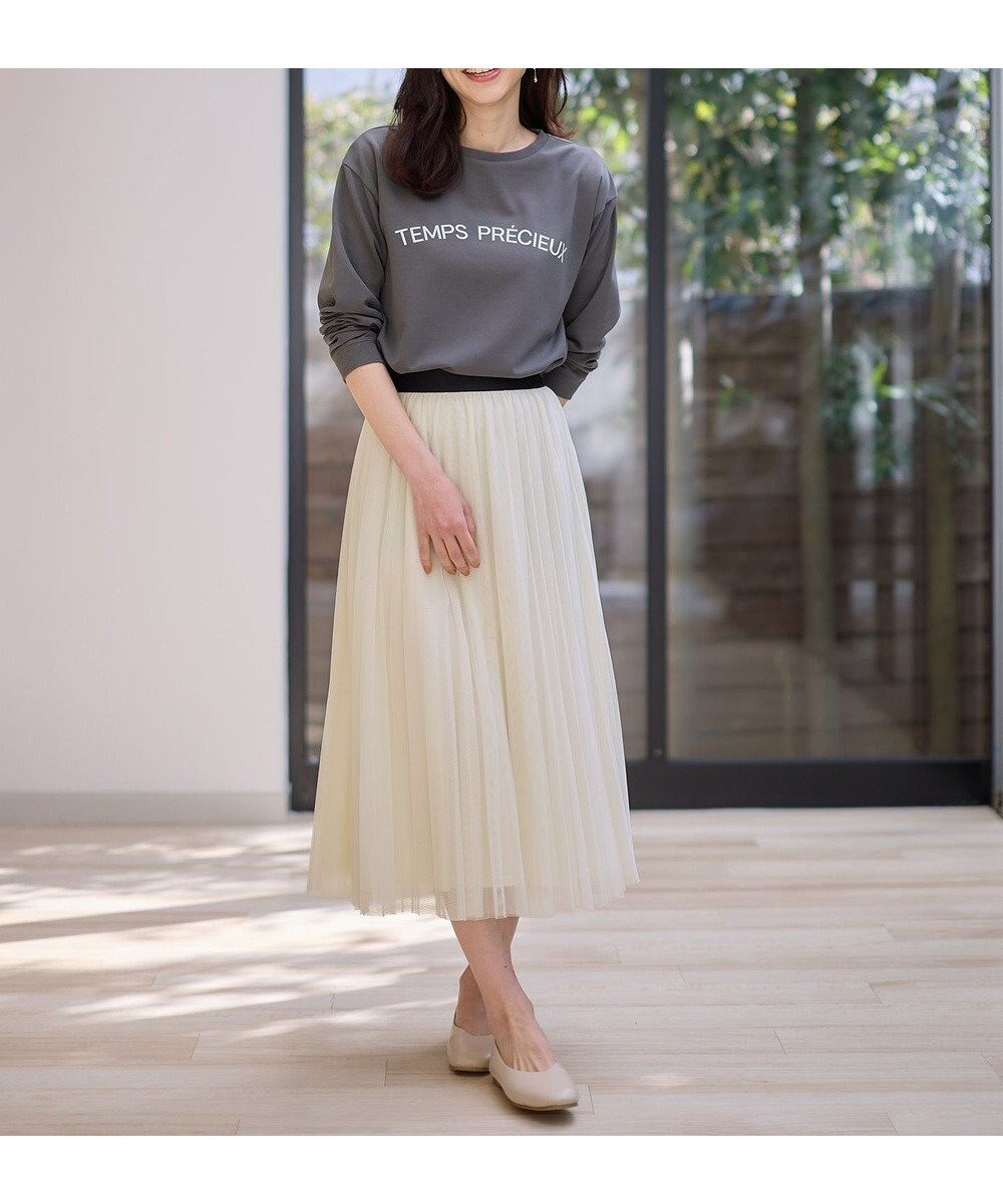 【エニー/ANY】の【ウエストゴム】プリーツチュールスカート インテリア・キッズ・メンズ・レディースファッション・服の通販 founy(ファニー) 　ファッション　Fashion　レディースファッション　Fashion for Women　スカート　Skirts　プリーツスカート / 上品フェミニンスタイル　Pleated Skirts　シアー　Sheer, See-Through　シンプル　Simple, Minimal　チュール　Tulip, Tulip Motif　フレア　Flare, Flared　プリーツ　Pleats, Pleated　夏　Summer　春　Spring　S/S・春夏　SS, Spring/Summer, Warm Season　エクリュ|ID: prp329100004482396 ipo3291000000034221383