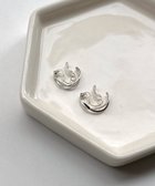 【フィービィー/phoebe】の【金属アレルギー対応】【痛くないシリーズ】クロスフープクリスタルループフィットイヤリング シルバー シルバー|ID: prp329100004482480 ipo3291000000031889587