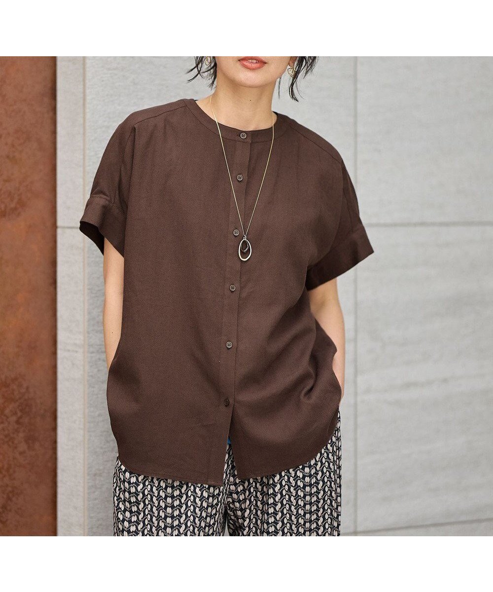 【エニー/ANY】のフレンチリネンシャツブラウス インテリア・キッズ・メンズ・レディースファッション・服の通販 founy(ファニー) ファッション Fashion レディースファッション Fashion for Women トップス・カットソー Cut & Sew Tops シャツ・ブラウス・オフィスカジュアル Elegant Blouses & Button-Ups おすすめ Recommended / Our Picks カフス Cuff Design デニム Denim, Jeans Material ボトム Bottoms, Lower Wear リネン Linen, Linen Fabric 夏 Summer 春 Spring S/S・春夏 SS, Spring/Summer, Warm Season 羽織 Haori, Light Jacket ブラウン|ID: prp329100004482498 ipo3291000000034247926