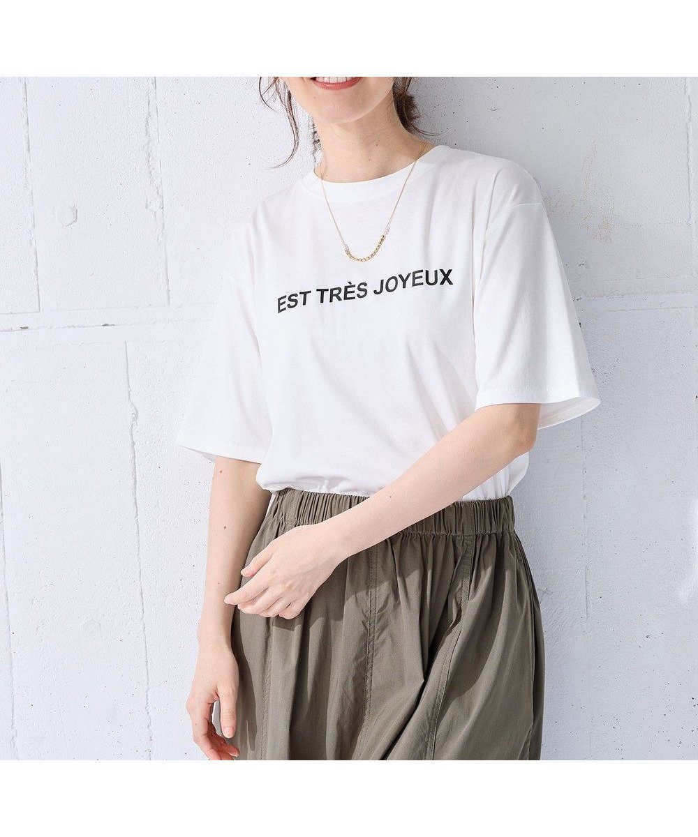 【エニィファム/any FAM】の【汗ジミ防止加工】シルケットスムース半袖ロゴTシャツ インテリア・キッズ・メンズ・レディースファッション・服の通販 founy(ファニー) 　ファッション　Fashion　レディースファッション　WOMEN　トップス・カットソー　Tops/Tshirt　シャツ/ブラウス　Shirts/Blouses　ロング / Tシャツ　T-Shirts　カットソー　Cut and Sewn　おすすめ　Recommend　インナー　Inner　カットソー　Cut And Sew　ジャケット　Jacket　スリット　Slit　デニム　Denim　プリント　Print　ベーシック　Basic　ボトム　Bottom　再入荷　Restock/Back In Stock/Re Arrival　半袖　Short Sleeve　夏　Summer　春　Spring　S/S・春夏　Ss・Spring/Summer　オフ|ID: prp329100004482551 ipo3291000000031982644