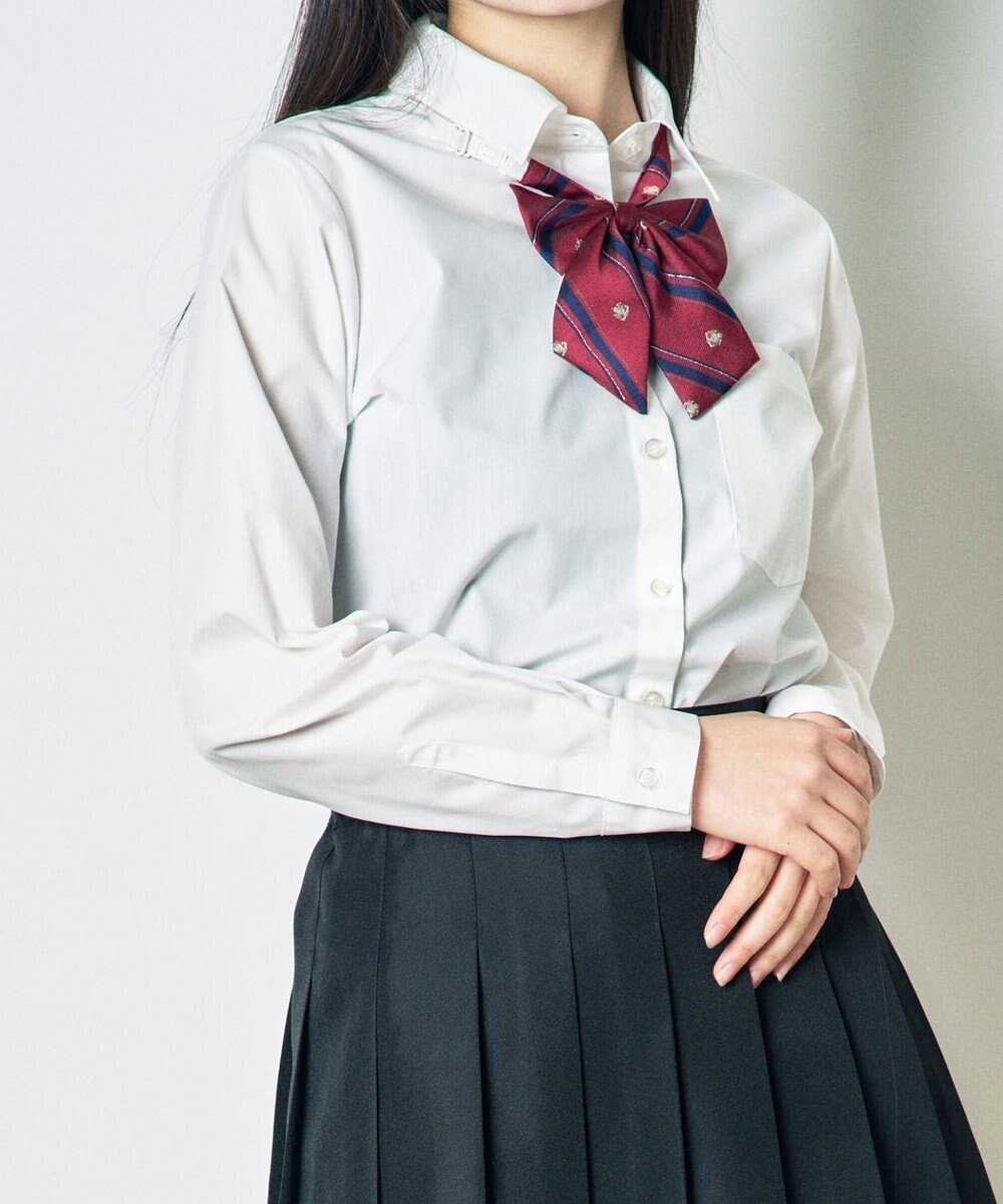 【ウィゴー/WEGO】の【SCHOOL ITEM】スクールシャツL/S インテリア・キッズ・メンズ・レディースファッション・服の通販 founy(ファニー) 　ファッション　Fashion　レディースファッション　Fashion for Women　トップス・カットソー　Cut & Sew Tops　シャツ・ブラウス・オフィスカジュアル　Elegant Blouses & Button-Ups　カーディガン　Cardigan, Knitwear　スマホ　Smartphone, Mobile Device　セレモニー　Ceremony　ベスト　Vest, Waistcoat　ベーシック　Basic, Essential　ポケット　Pocket, Pocket Detail　リボン　Ribbon, Bow　入学式　Entrance Ceremony　卒業式　Graduation Ceremony　夏　Summer　春　Spring　S/S・春夏　SS, Spring/Summer, Warm Season　A/W・秋冬　Autumn/Winter　ホワイト|ID: prp329100004482571 ipo3291000000033481561