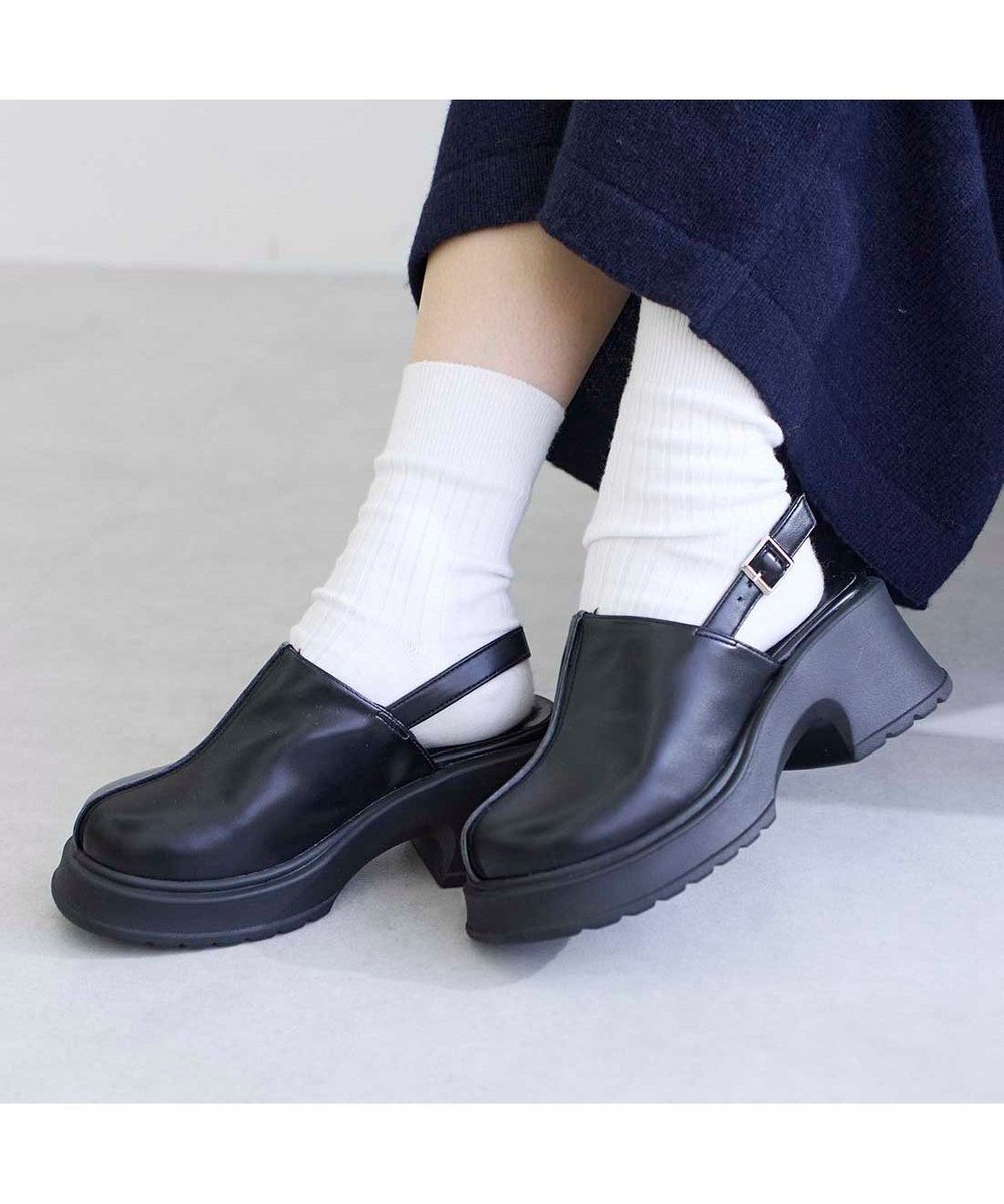 【モード エ ジャコモ/MODE ET JACOMO】のnoyau センターライン厚底サボサンダル インテリア・キッズ・メンズ・レディースファッション・服の通販 founy(ファニー) 　ファッション　Fashion　レディースファッション　WOMEN　厚底　Platforms　コレクション　Collection　軽量　Lightweight　サンダル　Sandals　シューズ　Shoes　ジーンズ　Jeans　スポーツ　Sports　センター　Center　ソックス　Socks　トレンド　Trend　マニッシュ　Mannish　ミックス　Mix　ワイド　Wide　A/W・秋冬　Aw・Autumn/Winter・Fw・Fall-Winter　再入荷　Restock/Back In Stock/Re Arrival　おすすめ　Recommend　旅行　Travel　ビジネス 仕事 通勤　Business　ブラック|ID: prp329100004482573 ipo3291000000031982764