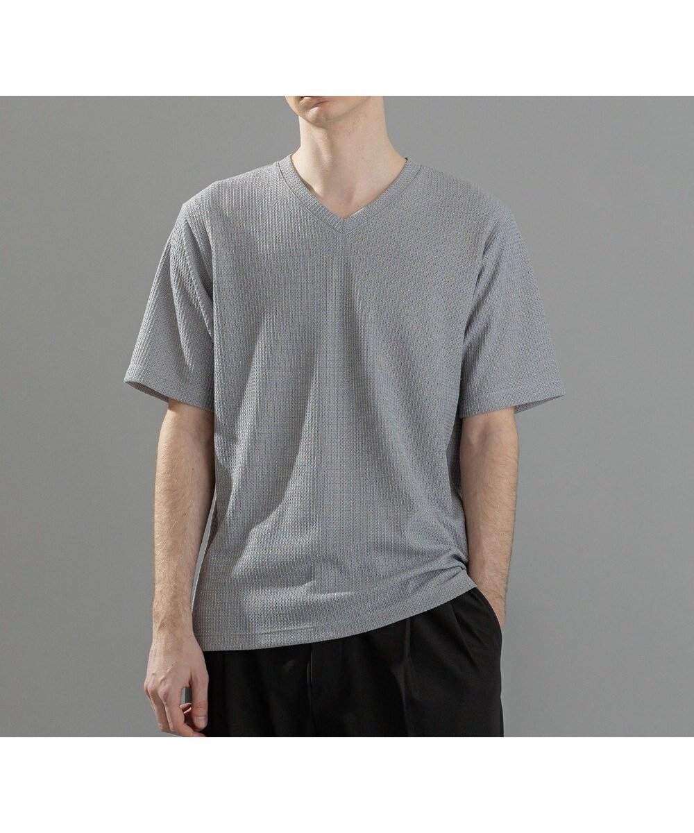 【ジョゼフ オム/JOSEPH HOMME / MEN】の新素材【清涼感】メランジクロスジャージー Vネック半袖カットソー インテリア・キッズ・メンズ・レディースファッション・服の通販 founy(ファニー) 　ファッション　Fashion　メンズファッション　Men's Style Online　トップス・カットソー　Tops/Tshirt/Men　シャツ　Shirts　カットソー　Cut And Sew　ジャージー　Jersey　ストレッチ　Stretch　ベーシック　Basic　リゾート　Resort　ワッフル　Waffle　半袖　Short Sleeve　夏　Summer　春　Spring　S/S・春夏　Ss・Spring/Summer　ライトグレー系|ID: prp329100004483081 ipo3291000000032633744