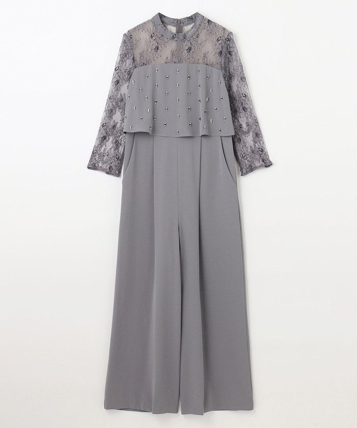 【グレース コンチネンタル/GRACE CONTINENTAL】の刺繍ワイドサロペット インテリア・キッズ・メンズ・レディースファッション・服の通販 founy(ファニー) https://founy.com/ ファッション Fashion レディースファッション WOMEN ワンピース Dress オールインワン ワンピース All In One Dress サロペット Salopette クラシック Classic サロペット Overalls スタンド Stand ビジュー Bijou ラグジュアリー Luxury レース Race ワイド Wide 今季 This Season 再入荷 Restock/Back In Stock/Re Arrival 夏 Summer S/S・春夏 Ss・Spring/Summer A/W・秋冬 Aw・Autumn/Winter・Fw・Fall-Winter |ID: prp329100004483097 ipo3291000000031962520