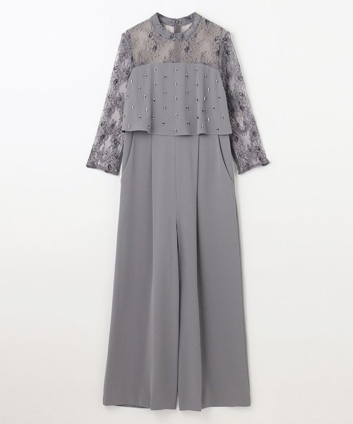 【グレース コンチネンタル/GRACE CONTINENTAL】の刺繍ワイドサロペット インテリア・キッズ・メンズ・レディースファッション・服の通販 founy(ファニー) https://founy.com/ ファッション Fashion レディースファッション Ladies' Fashion Online ワンピース Dress オールインワン ワンピース All In One Dress サロペット Salopette クラシック Classic サロペット Overalls スタンド Stand ビジュー Bijou ラグジュアリー Luxury レース Race ワイド Wide 今季 This Season 夏 Summer S/S・春夏 Ss・Spring/Summer A/W・秋冬 Aw・Autumn/Winter・Fw・Fall-Winter |ID: prp329100004483097 ipo3291000000032650023