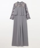 【グレース コンチネンタル/GRACE CONTINENTAL】の刺繍ワイドサロペット グレー|ID: prp329100004483097 ipo3291000000032650024
