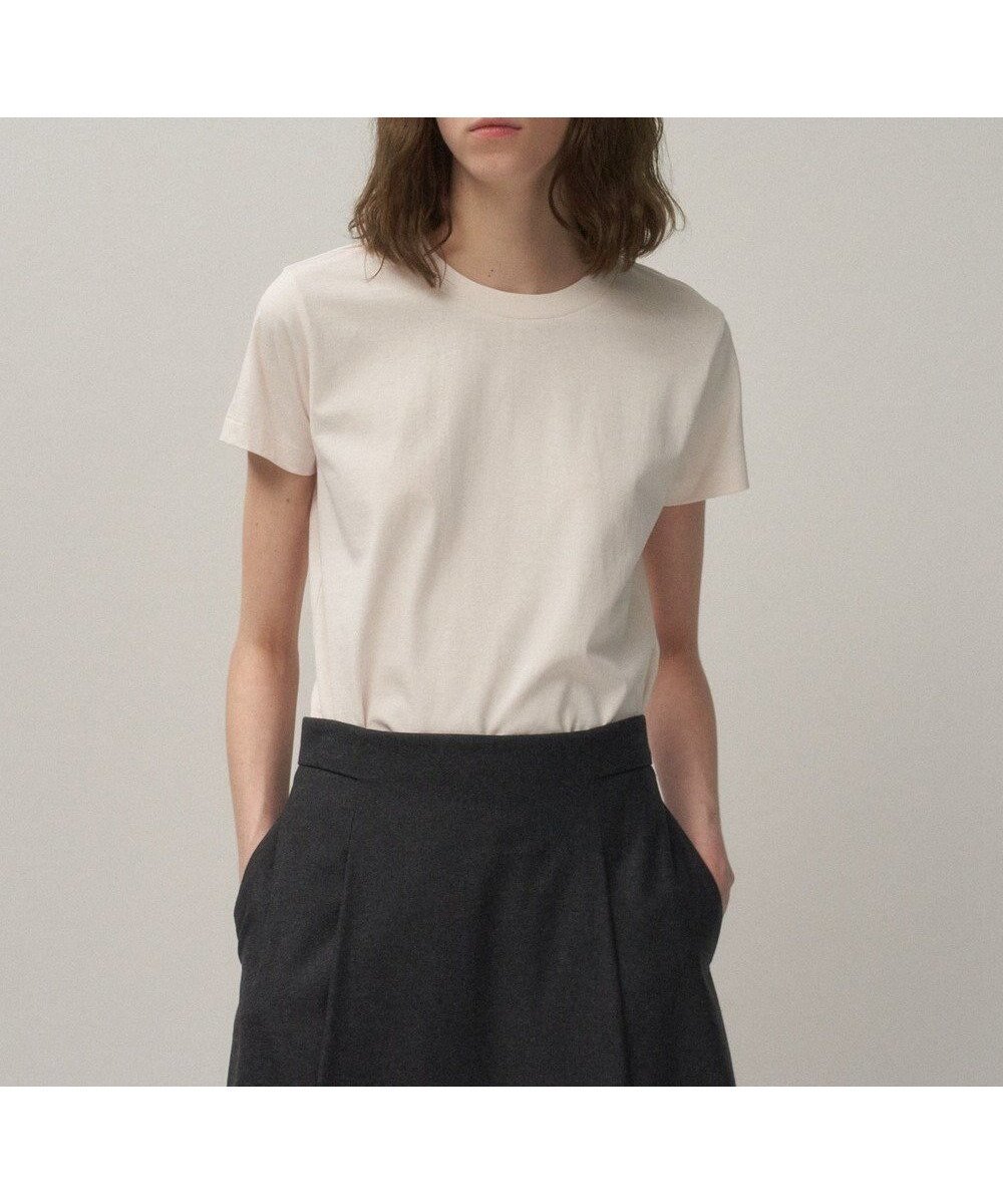 【エイトン/ATON】のDRY COTTON JERSEY コンパクトTシャツ インテリア・キッズ・メンズ・レディースファッション・服の通販 founy(ファニー) 　ファッション　Fashion　レディースファッション　Fashion for Women　トップス・カットソー　Cut & Sew Tops　シャツ・ブラウス・オフィスカジュアル　Elegant Blouses & Button-Ups　ロングTシャツ・Tシャツ　Longline T-Shirts & Tees　カットソー・ベーシックTシャツ　Cut-and-Sewn Tops / Stretch Tees & Basics　カットソー　Cut and Sewn Top　コンパクト　Compact, Small Size　スリーブ　Sleeve, Long Sleeve / Short Sleeve　ロング　Long, Long-Length　吸水　Absorbent, Quick-Dry　夏　Summer　S/S・春夏　SS, Spring/Summer, Warm Season　A/W・秋冬　Autumn/Winter　PINK|ID: prp329100004483139 ipo3291000000033281051