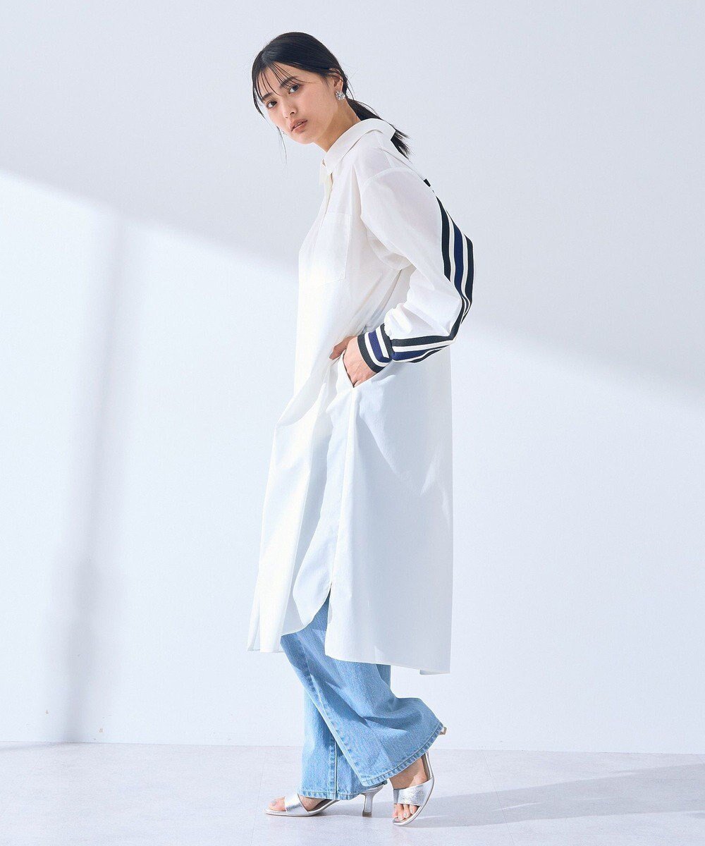 【イェッカ ヴェッカ/YECCA VECCA】のリブMIXシャツワンピース 人気、トレンドファッション・服の通販 founy(ファニー) 　ファッション　Fashion　レディースファッション　WOMEN　ワンピース　Dress　シャツワンピース　Shirt Dresses　ショルダー　Shoulder　ストレッチ　Stretch　ダウン　Down　ポケット　Pocket　人気　Popularity　夏　Summer　定番　Standard　春　Spring　S/S・春夏　Ss・Spring/Summer　羽織　Haori　 other-1|ID: prp329100004483228 ipo3291000000031989122