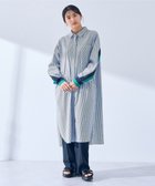 【イェッカ ヴェッカ/YECCA VECCA】のリブMIXシャツワンピース Stripe|ID: prp329100004483228 ipo3291000000032501838