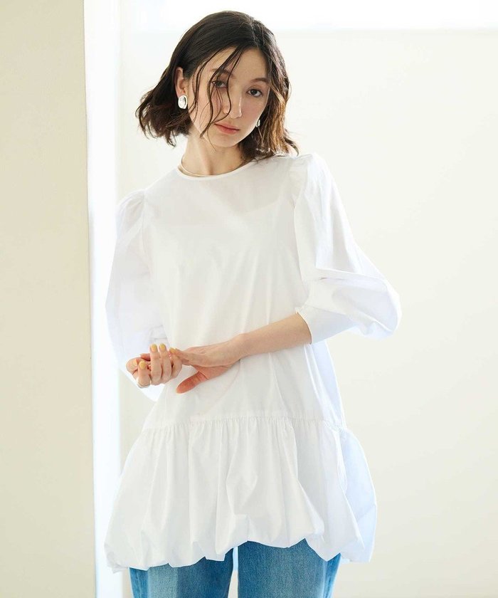 【ハッシュニュアンス/#Newans】のバルーンヘムブラウス インテリア・キッズ・メンズ・レディースファッション・服の通販 founy(ファニー) https://founy.com/ ファッション Fashion レディースファッション WOMEN トップス・カットソー Tops/Tshirt シャツ/ブラウス Shirts/Blouses NEW・新作・新着・新入荷 New Arrivals シャーリング Shirring ストレッチ Stretch チュニック Tunic バルーン Balloon 夏 Summer 春 Spring S/S・春夏 Ss・Spring/Summer 洗える Washable |ID: prp329100004483241 ipo3291000000031970500