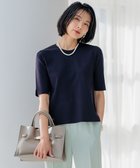【23区/NIJYUSANKU】の【洗える】コンフォートストレッチ 5分袖 ニット ネイビー系|ID: prp329100004483242 ipo3291000000032076389