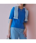 【23区/NIJYUSANKU】の【洗える】コンフォートストレッチ 5分袖 ニット ブルー系|ID: prp329100004483242 ipo3291000000032076390