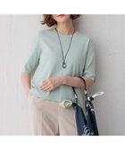 【23区/NIJYUSANKU】の【洗える】コンフォートストレッチ 5分袖 ニット スモーキーグリーン系|ID: prp329100004483242 ipo3291000000032076392