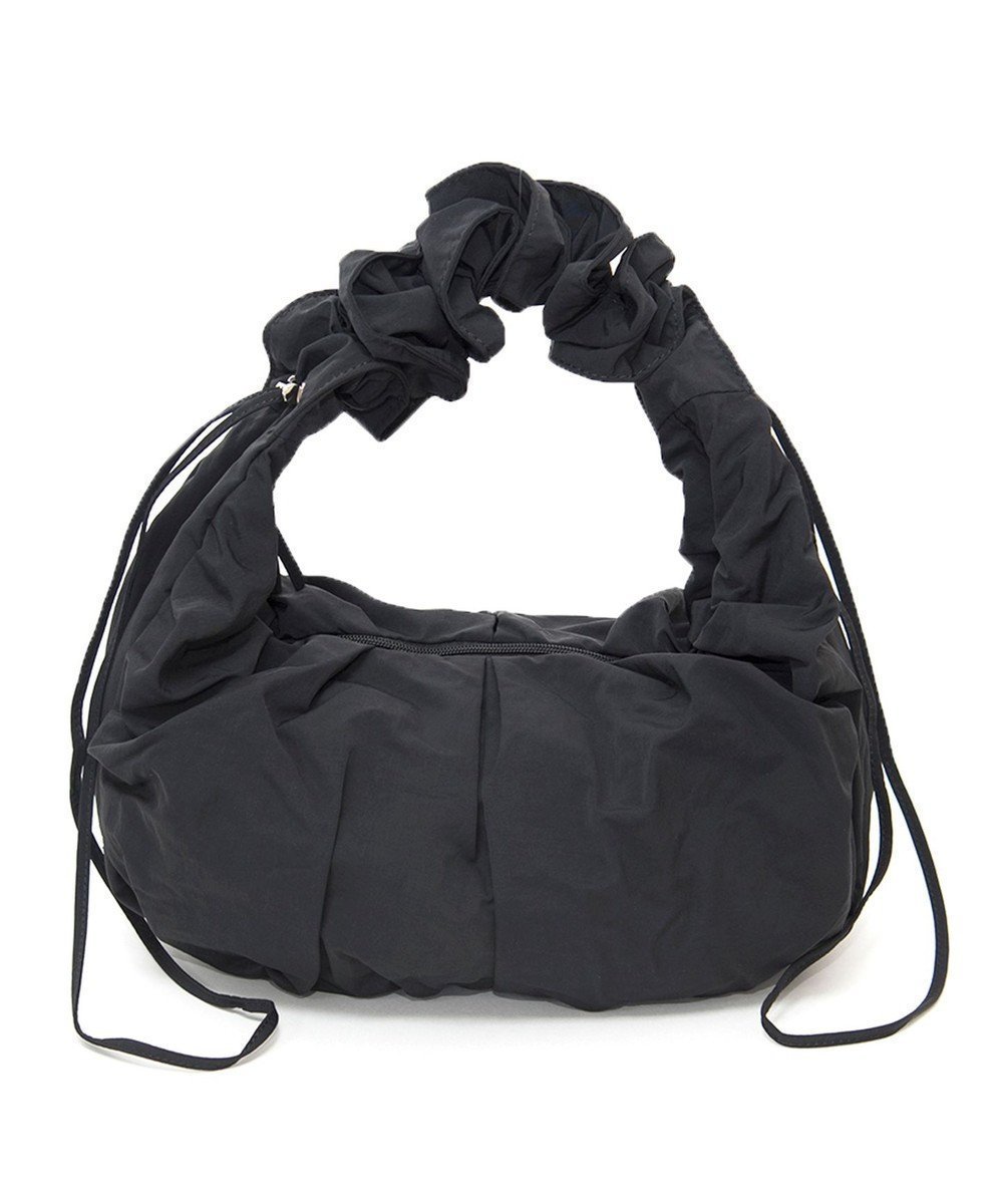 【ラ バガジェリー/LA BAGAGERIE】の【maison vert】 【軽量/多収納】ギャザーワンショルダー Large インテリア・キッズ・メンズ・レディースファッション・服の通販 founy(ファニー) 　ファッション　Fashion　レディースファッション　WOMEN　ギャザー　Gather　軽量　Lightweight　財布　Wallet　ドローストリング　Drawstring　ハンドバッグ　Handbag　ポケット　Pocket　ポーチ　Pouch　メッシュ　Mesh　ブラック|ID: prp329100004483269 ipo3291000000031771765