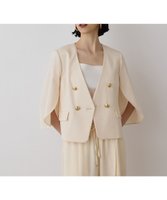 【グレース コンチネンタル/GRACE CONTINENTAL】のラップスリーブジャケット 人気、トレンドファッション・服の通販 founy(ファニー) ファッション Fashion レディースファッション Fashion for Women アウター Coat / Outerwear Collection レディースジャケット・軽アウター Jackets ノーカラージャケット / シンプル上品コーデ Collarless Jackets オックス Oxford Fabric コクーン Cocoon, Cocoon Silhouette ジャケット Jacket, Outerwear ストレッチ Stretch, Stretchy Fabric スリーブ Sleeve, Long Sleeve / Short Sleeve フェミニン Feminine, Girly ラップ Wrap, Wrap Design 夏 Summer 春 Spring S/S・春夏 SS, Spring/Summer, Warm Season |ID:prp329100004483455