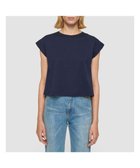 【ジョゼフ/JOSEPH】のポプリンジャージー キャップスリーブティーシャツ Navy|ID: prp329100004483538 ipo3291000000031833118