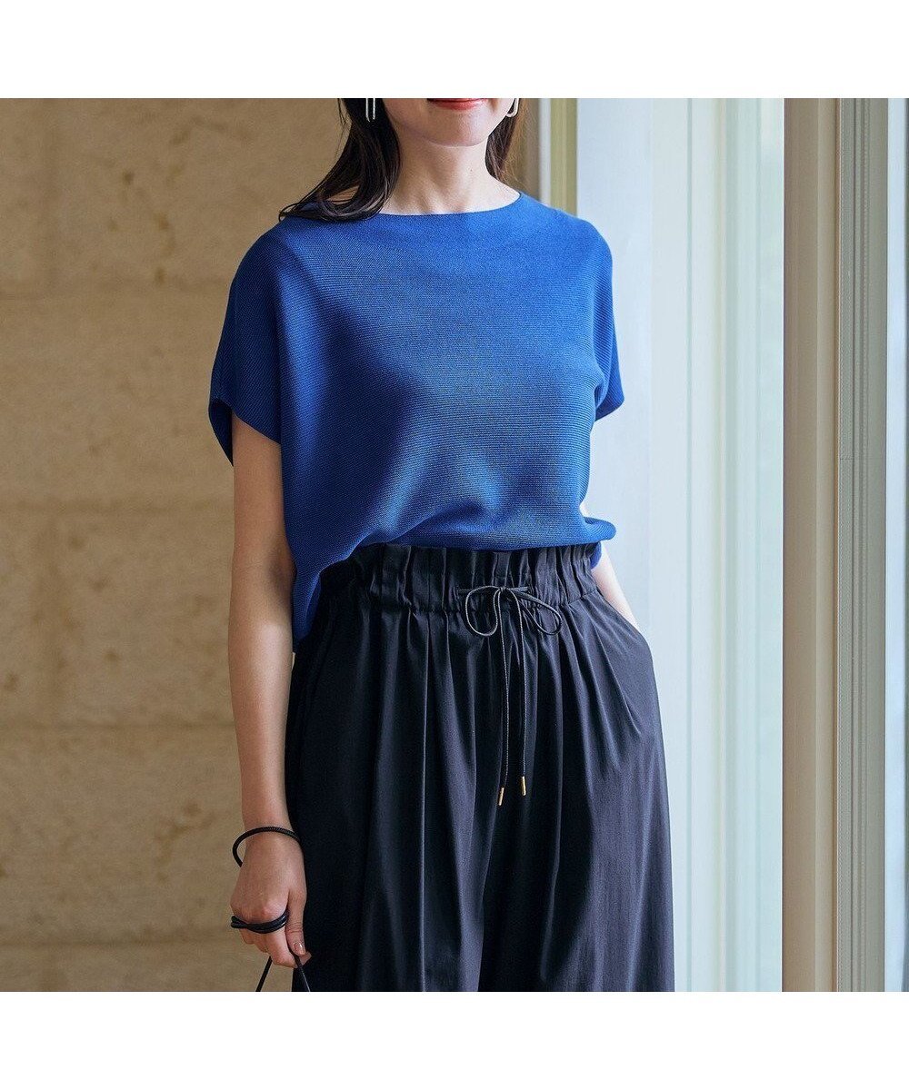 【エニー/ANY】の【新色追加/14色展開】アクリルガーターフレンチスリーブニット インテリア・キッズ・メンズ・レディースファッション・服の通販 founy(ファニー) 　ファッション　Fashion　レディースファッション　Fashion for Women　トップス・カットソー　Cut & Sew Tops　ニット　Knit Tops & Sweaters　春　Spring　スラックス　Slacks, Dress Pants　スリーブ　Sleeve, Long Sleeve / Short Sleeve　セーター　Sweater, Knitwear　デニム　Denim, Jeans Material　フレンチ　French, French Style　S/S・春夏　SS, Spring/Summer, Warm Season　おすすめ　Recommended / Our Picks　夏　Summer　ロイヤルブルー|ID: prp329100004483575 ipo3291000000033566361