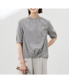 【ジェイ プレス/J.PRESS】の【洗える】アセVisギンガム バンドカラー ブラウス スレート×ベージュ系|ID: prp329100004483606 ipo3291000000032635828