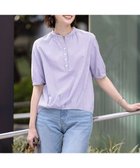 【ジェイ プレス/J.PRESS】の【洗える】アセVisギンガム バンドカラー ブラウス ラベンダー系|ID: prp329100004483606 ipo3291000000033277889