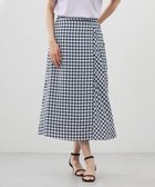 【ジェイ プレス/J.PRESS】の【洗える】アセVisギンガム フレアー スカート ネイビー系|ID: prp329100004483621 ipo3291000000032662868