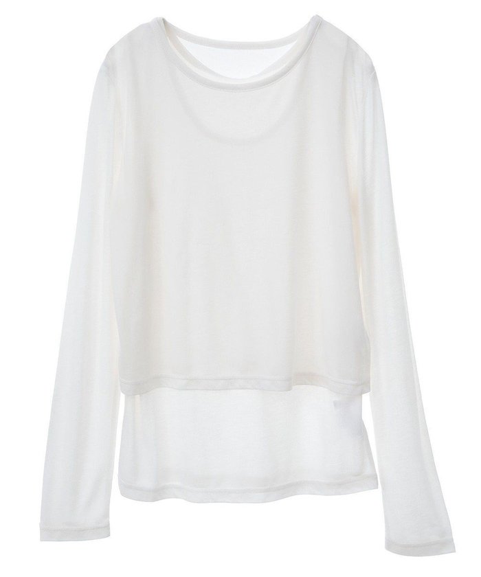 【グリーンパークス/Green Parks】の・Petit Fleur レイヤードシアープルオーバ インテリア・キッズ・メンズ・レディースファッション・服の通販 founy(ファニー) https://founy.com/ ファッション Fashion レディースファッション Ladies' Fashion Online トップス・カットソー Tops/Tshirt シャツ/ブラウス Shirts/Blouses ロング / Tシャツ T-Shirts カットソー Cut and Sewn カットソー Cut And Sew シアー Sheer シンプル Simple タンク Tank バランス Balance フィット Fit ポケット Pocket ロング Long 夏 Summer 春 Spring S/S・春夏 Ss・Spring/Summer 長袖 Long Sleeve |ID: prp329100004483637 ipo3291000000032599451