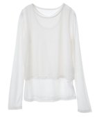 【グリーンパークス/Green Parks】の・Petit Fleur レイヤードシアープルオーバ Off White|ID: prp329100004483637 ipo3291000000032599452