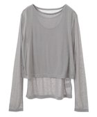 【グリーンパークス/Green Parks】の・Petit Fleur レイヤードシアープルオーバ Gray|ID: prp329100004483637 ipo3291000000032599453