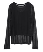【グリーンパークス/Green Parks】の・Petit Fleur レイヤードシアープルオーバ Black|ID: prp329100004483637 ipo3291000000032599454