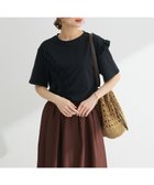 【グリーンパークス/Green Parks】の・Petit Fleur アシンメトリーフリルTEE Black|ID: prp329100004483641 ipo3291000000032581750