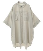 【グリーンパークス/Green Parks】の7分袖ミディ丈シャツワンピース Light Khaki|ID: prp329100004483661 ipo3291000000031607758